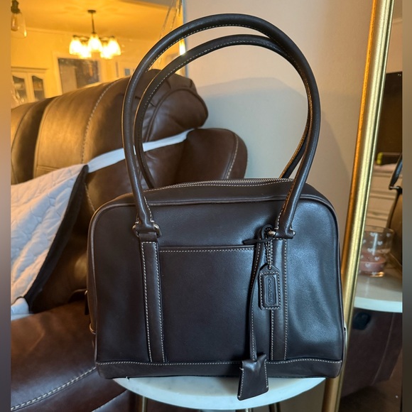 Coach Vintage Hamptons Doctor Bowler Bag Dark Brown 2001 - Picture 3 of 10